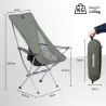Krzesło kempingowe NATUREHIKE Ultralight: przenośne i wygodne